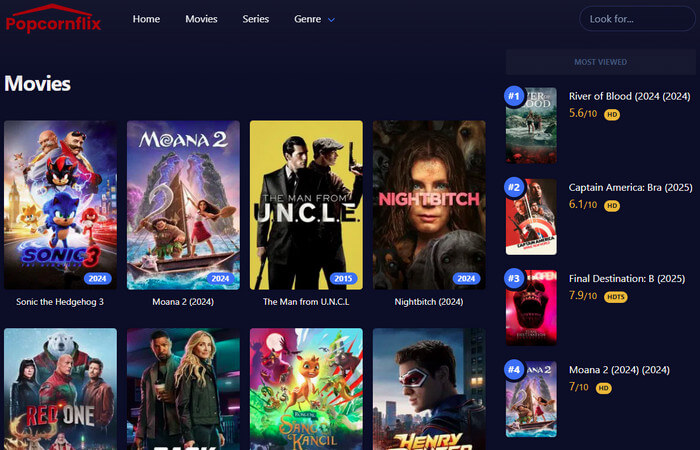 無料動画サイトPopcornflix